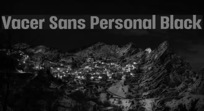 Vacer Sans Personal Black Font examples