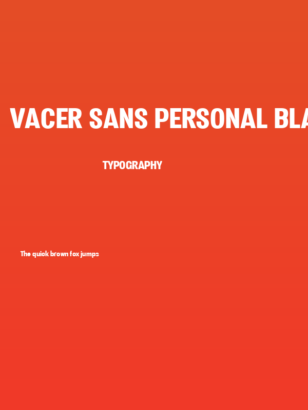 Vacer Sans Personal Black Poster