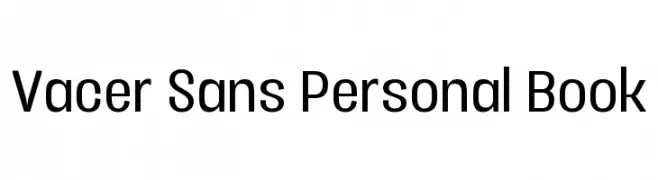 Vacer Sans Personal Book  フリーフォントのダウンロード