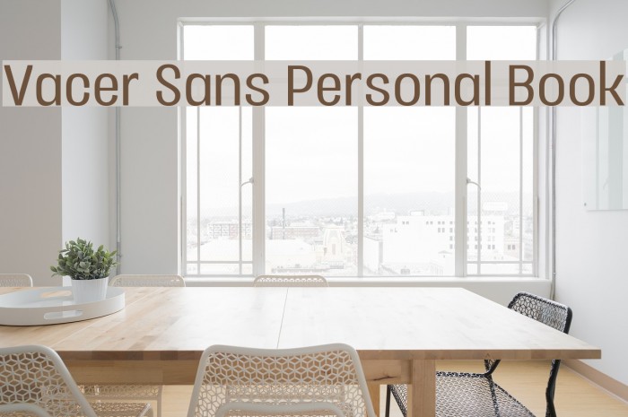 Vacer Sans Personal Book Font examples
