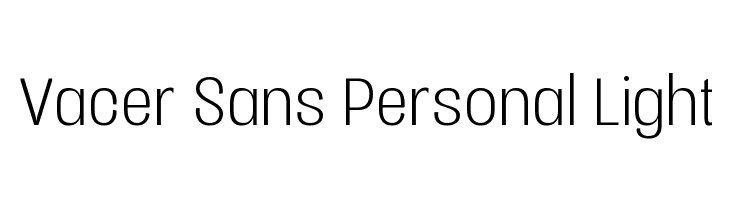 Vacer Sans Personal Light Font