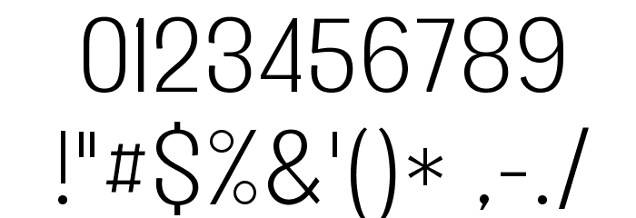 Vacer Sans Personal Light Font OTHER CHARS