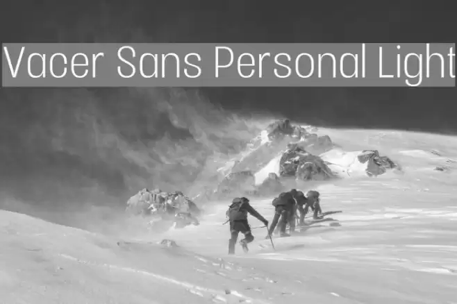 Vacer Sans Personal Light Font examples