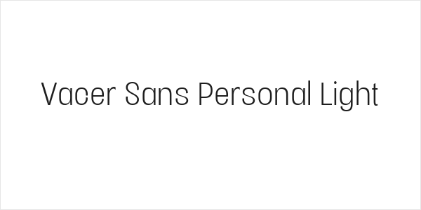 Vacer Sans Personal Light Logo