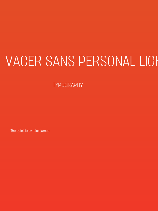 Vacer Sans Personal Light Poster