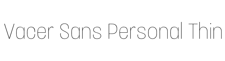 Vacer Sans Personal Thin Font