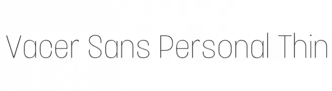 Vacer Sans Personal Thin  Free Fonts Download