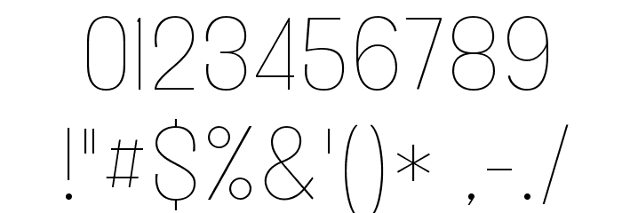 Vacer Sans Personal Thin Font OTHER CHARS