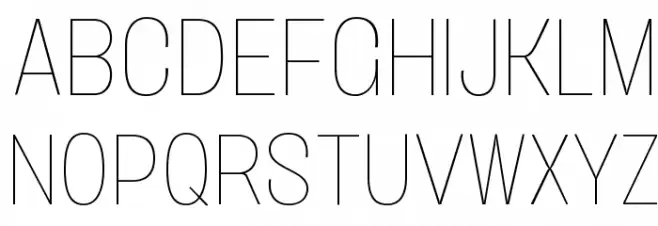 Vacer Sans Personal Thin フォント 大文字