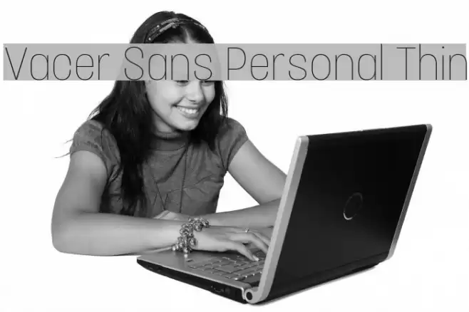 Vacer Sans Personal Thin Font examples