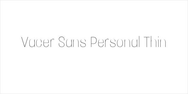 Vacer Sans Personal Thin Logo