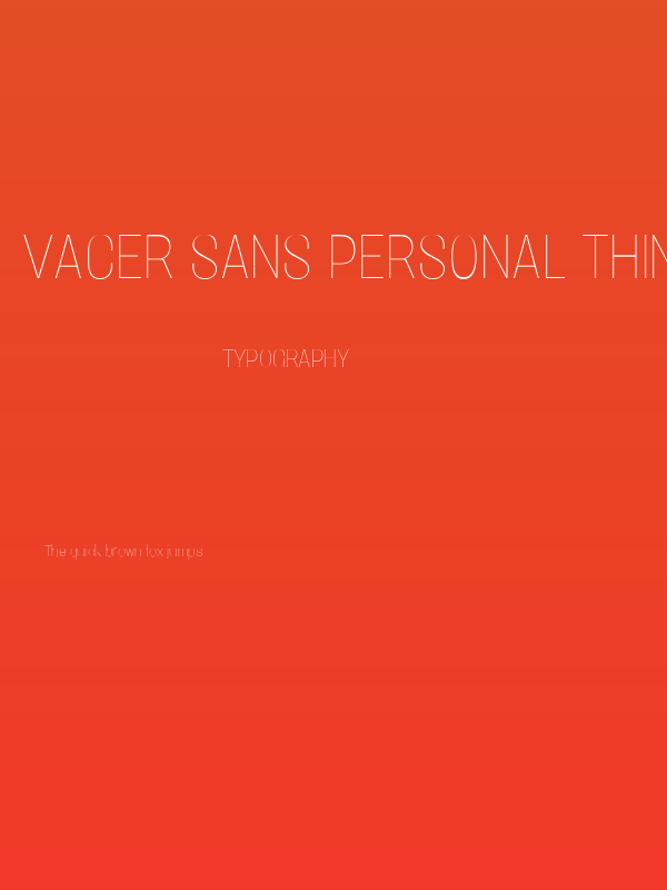 Vacer Sans Personal Thin Poster