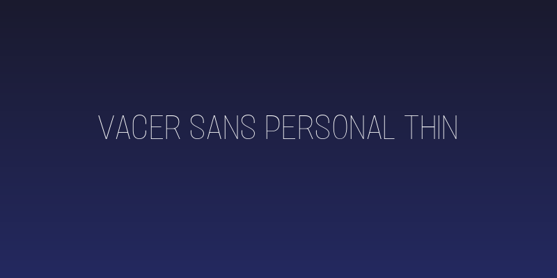 Vacer Sans Personal Thin Social Header
