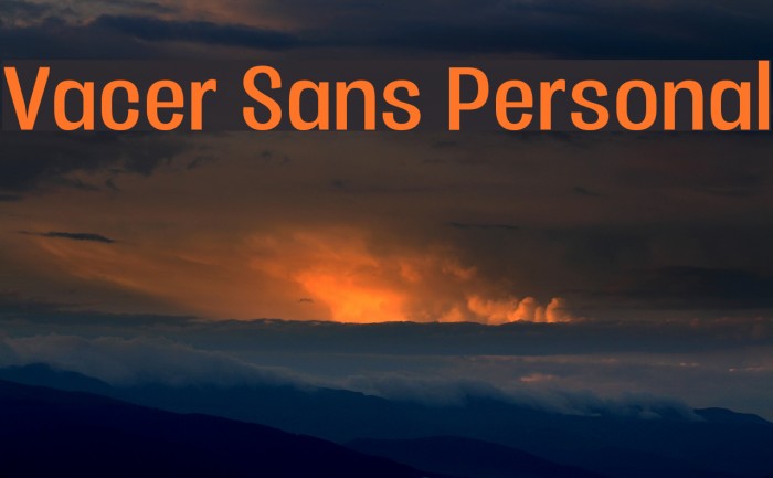 Vacer Sans Personal Font examples