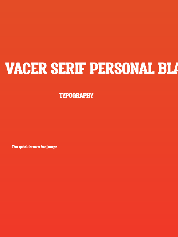 Vacer Serif Personal Black Poster