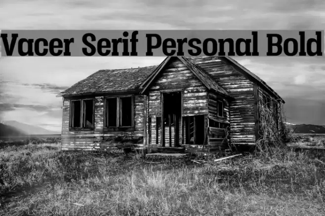 Vacer Serif Personal Bold Font examples
