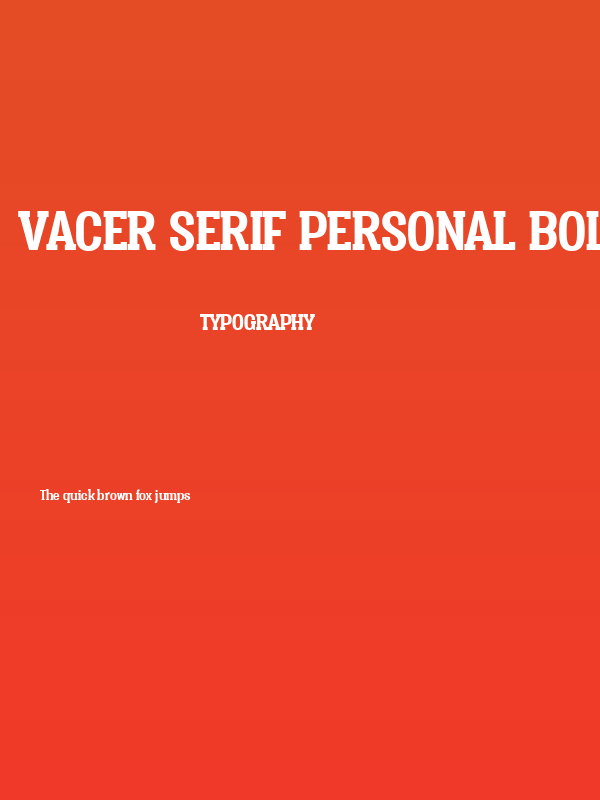 Vacer Serif Personal Bold Poster