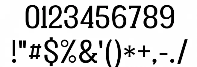 Vacer Serif Personal Book Шрифта ДРУГИЕ символов