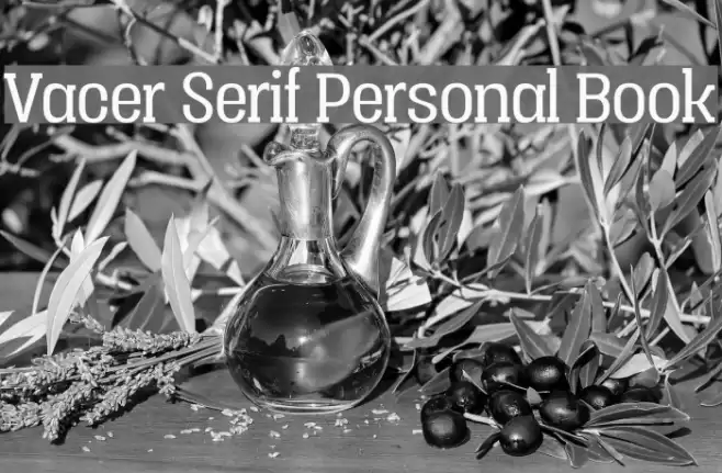 Vacer Serif Personal Book Шрифта examples