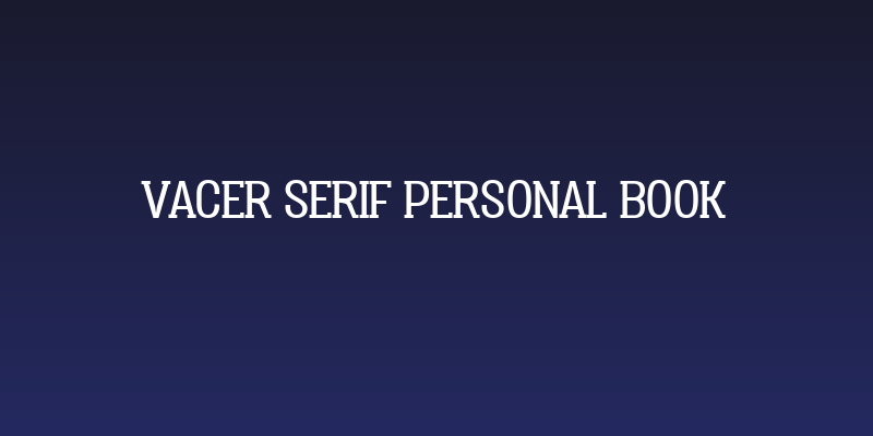 Vacer Serif Personal Book Social Header