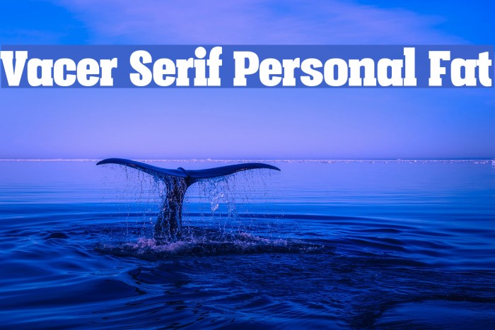 Vacer Serif Personal Fat Font examples