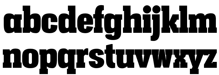Vacer Serif Personal Fat Font LOWERCASE