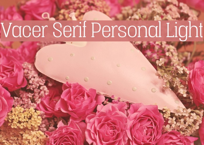Vacer Serif Personal Light Шрифта examples