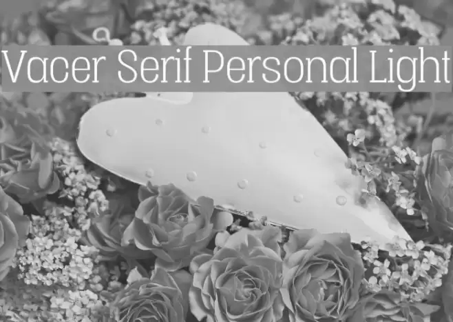 Vacer Serif Personal Light Шрифта examples