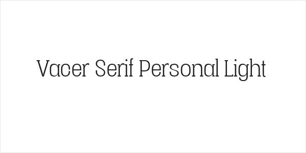 Vacer Serif Personal Light Logo