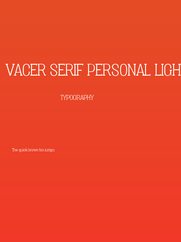 Vacer Serif Personal Light Poster