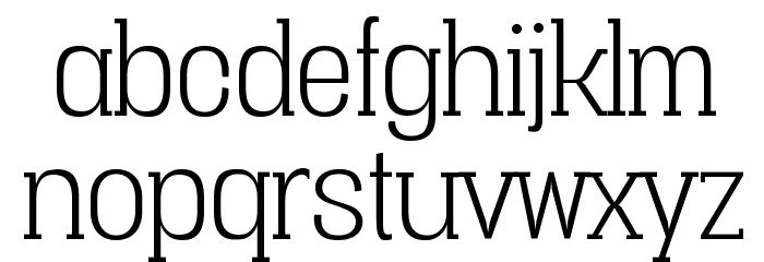 Vacer Serif Personal Light Шрифта строчной