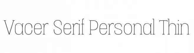 Vacer Serif Personal Thin  Frei Schriftart Herunterladen