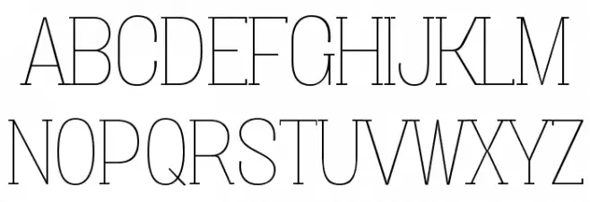 Vacer Serif Personal Thin Polices MAJUSCULES