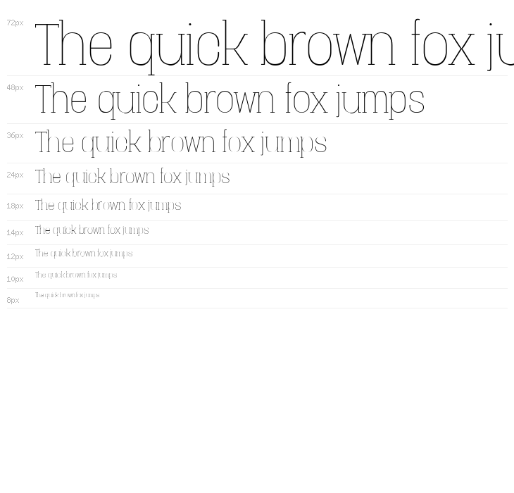 Vacer Serif Personal Thin Waterfall
