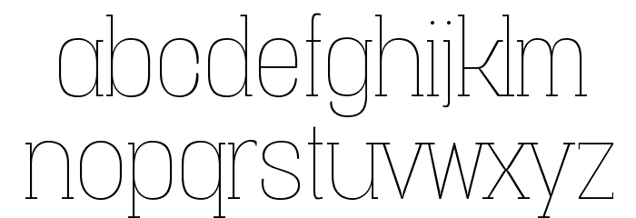 Vacer Serif Personal Thin Шрифта строчной