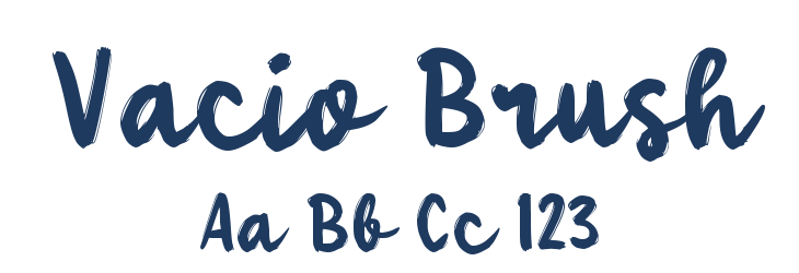 Vacio Brush Font Preview