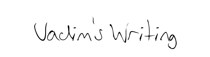 Vadim's Writing Font