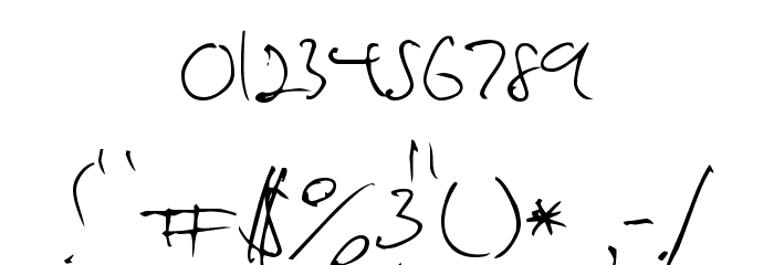 Vadim's Writing Font OTHER CHARS