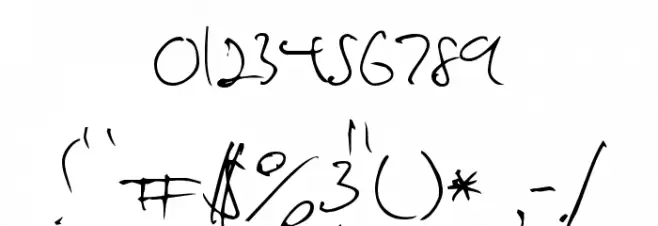 Vadim's Writing Font OTHER CHARS