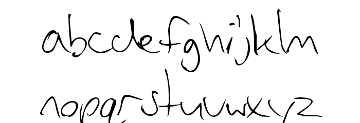 Vadim's Writing Font LOWERCASE
