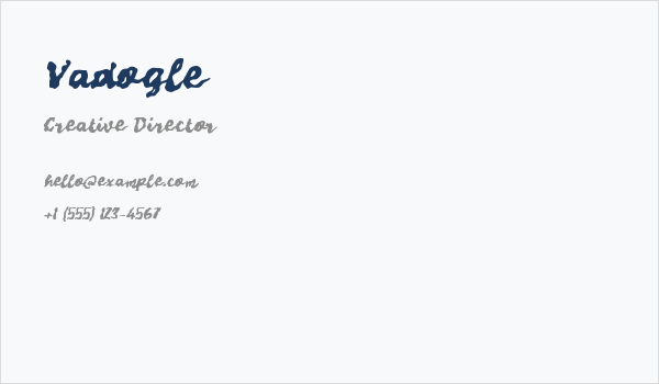 Vadogle Business Card