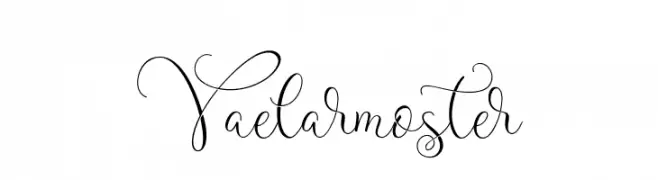 Vaelarmoster  Frei Schriftart Herunterladen