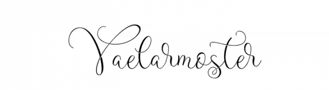 Vaelarmoster  Frei Schriftart Herunterladen