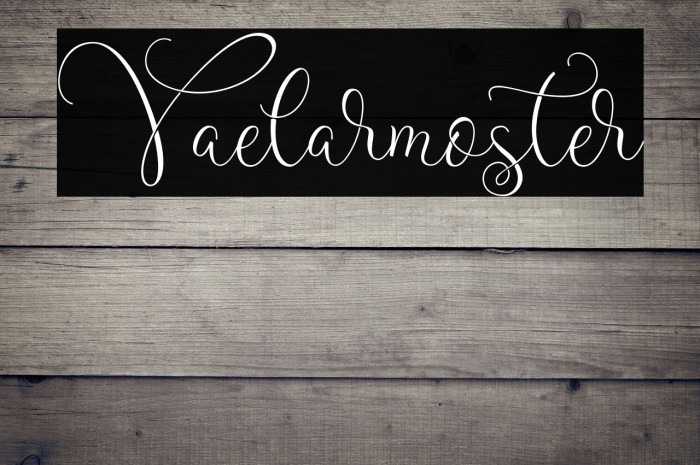 Vaelarmoster Font examples