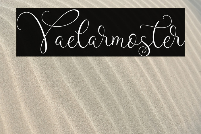Vaelarmoster Font examples