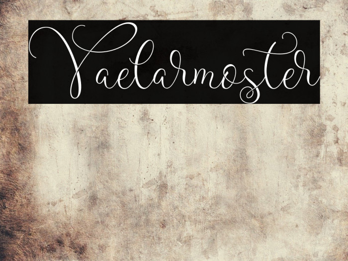 Vaelarmoster Font examples