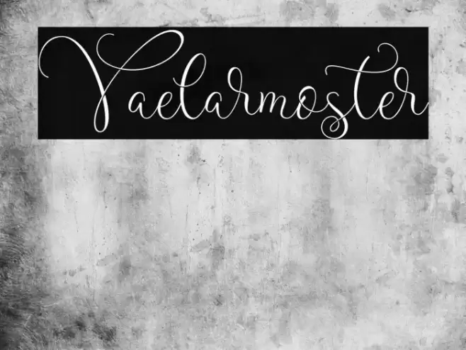 Vaelarmoster Шрифта examples