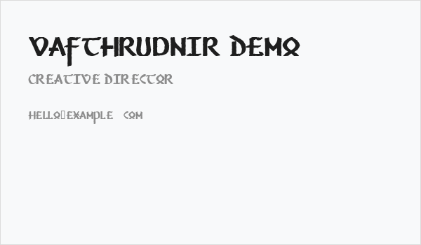 Vafthrudnir Demo Business Card