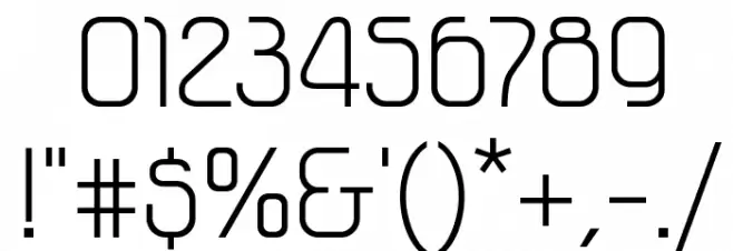 Vagebond C Light Roman Font OTHER CHARS