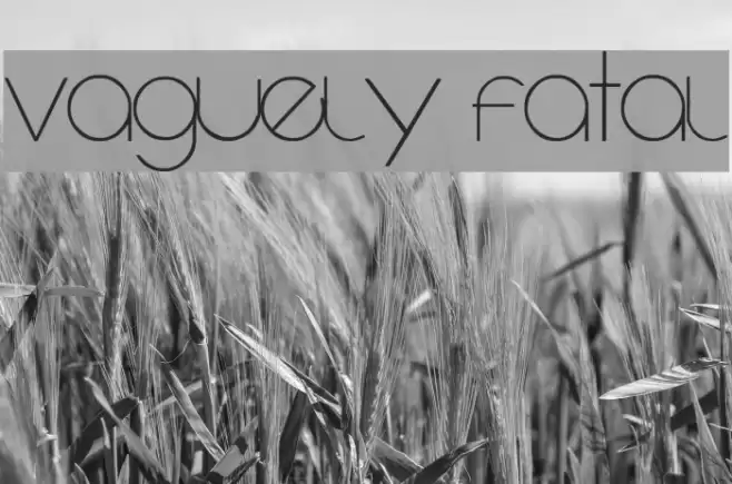 Vaguely Fatal Font examples